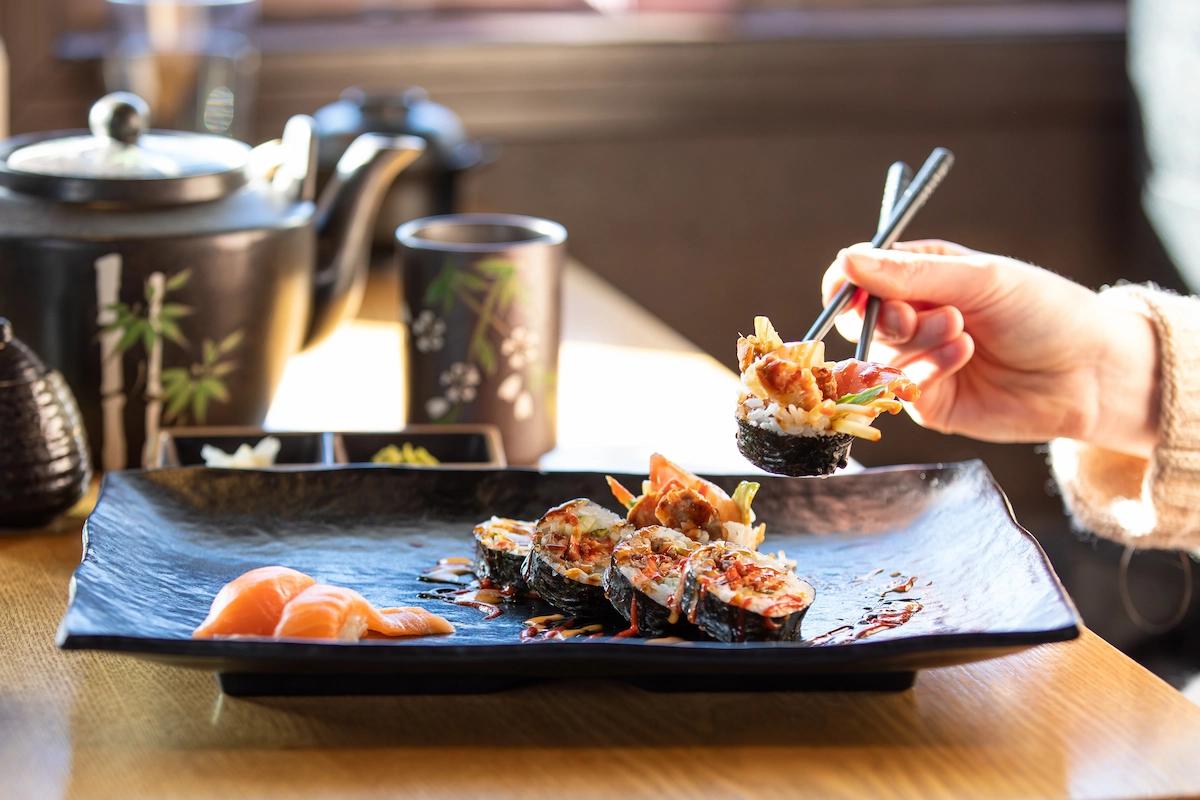 Closer looks of sushi